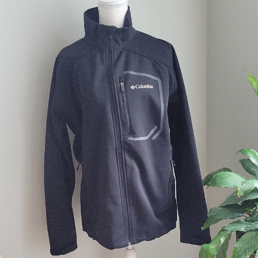 Columbia Men's Black Omni-Wind Block Breathable Large Jacket Coat